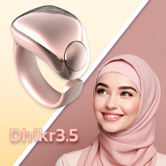Zikr Ring Smart Tasbeeh Counter 丨Weslamic iTasbih Ring - Faith (5 Sizes in One)