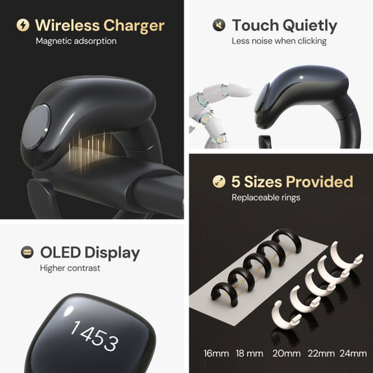 Zikr Ring Smart Tasbeeh Counter 丨Weslamic iTasbih Ring - Faith (5 Sizes in One)