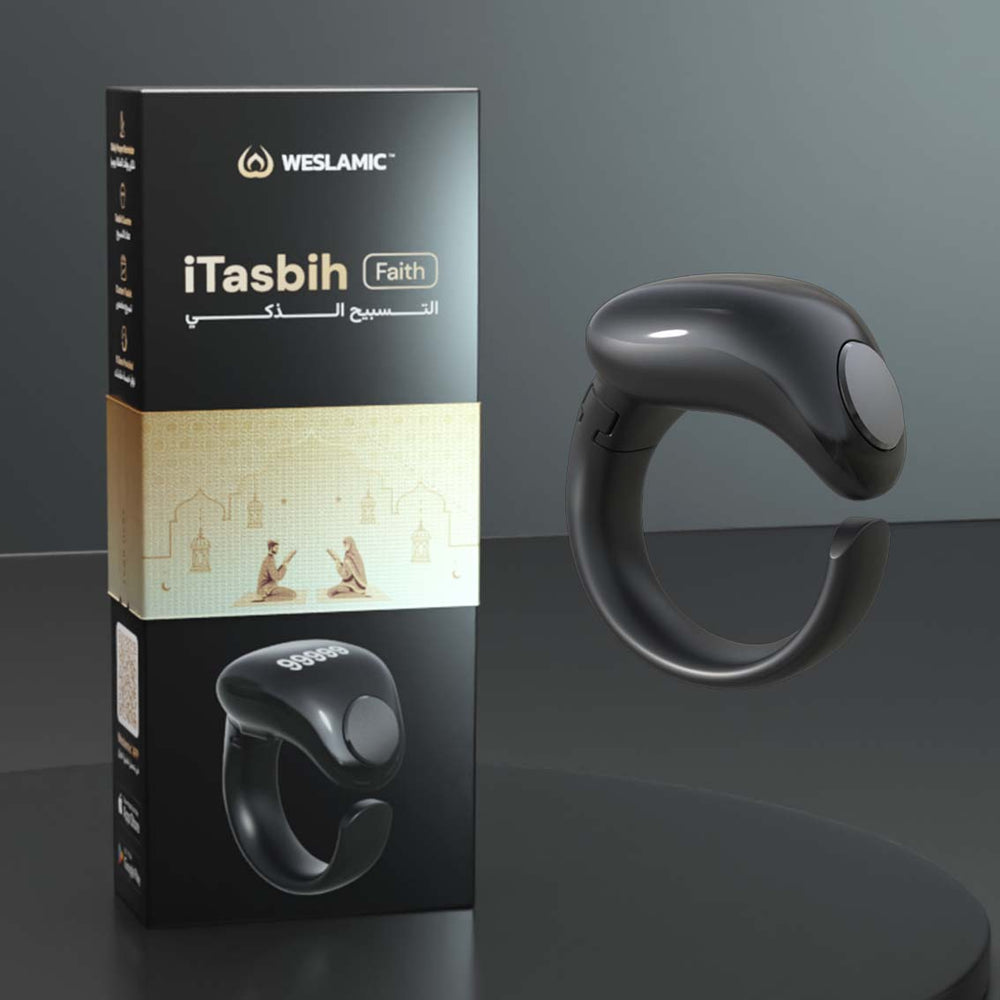 Zikr Ring Smart Tasbeeh Counter 丨Weslamic iTasbih Ring - Faith (5 Sizes in One)