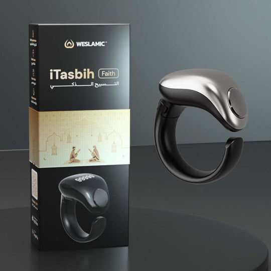 Zikr Ring Smart Tasbeeh Counter 丨Weslamic iTasbih Ring - Faith (5 Sizes in One)