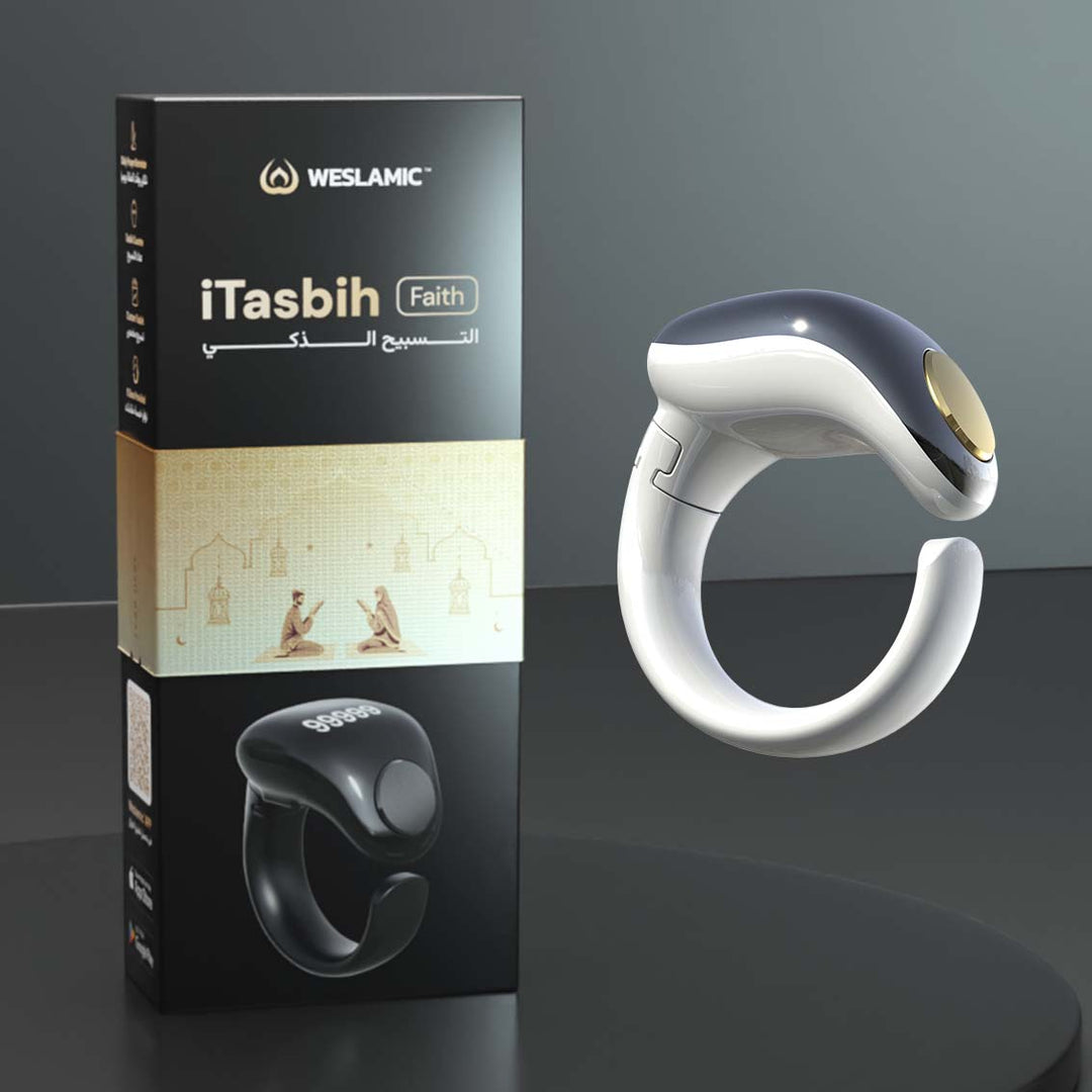 Zikr Ring Smart Tasbeeh Counter 丨Weslamic iTasbih Ring - Faith (5 Sizes in One)