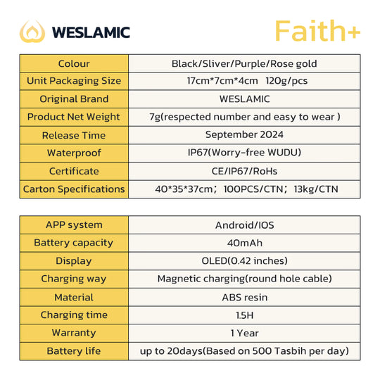 Weslamic iTasbih - Faith +(5 tailles en une)