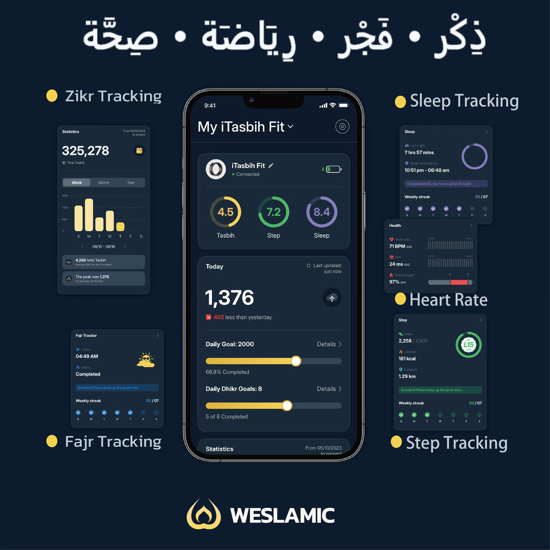 Weslamic iTasbih FIT akıllı zikir ve sağlık takibi